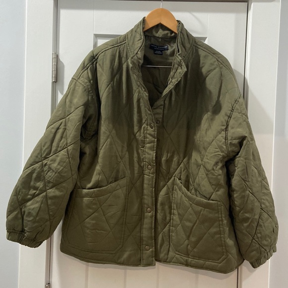 Social Standard by sanctuary XXL women's olive green quilted twill jacket EUC - Picture 1 of 12